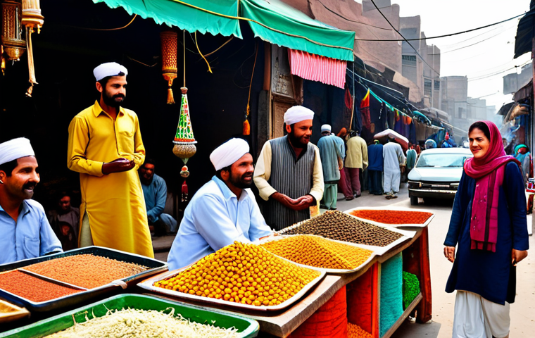 가족 여행에서 배울 수 있는 인권 교육 - Respecting Cultural Diversity**

"A family visiting a bustling marketplace in Lahore, Pakistan, inte...