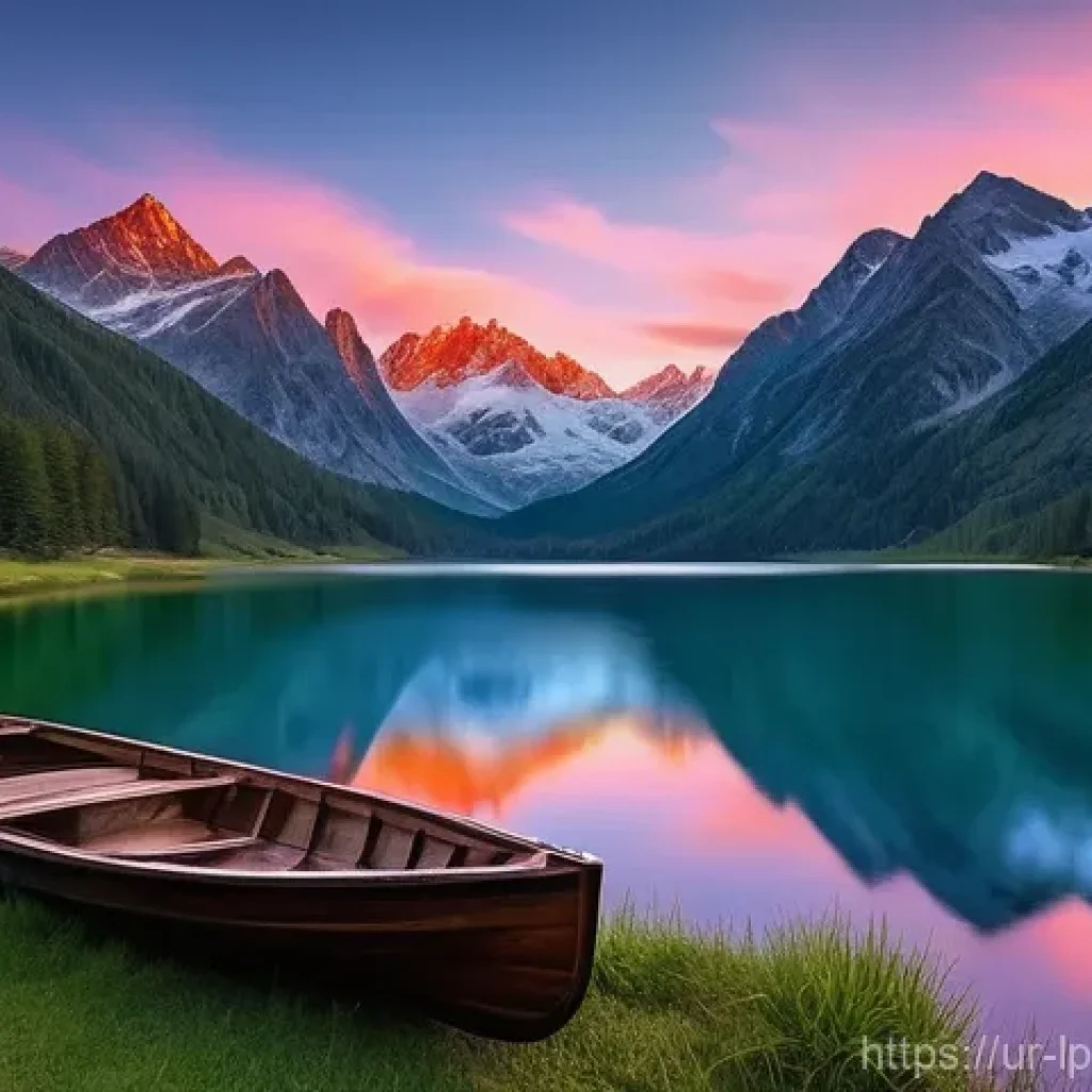 여행 중 체험하는 과학 원리 - **Prompt:** A breathtaking panoramic view of a serene mountain valley at sunrise. The foreground fea...