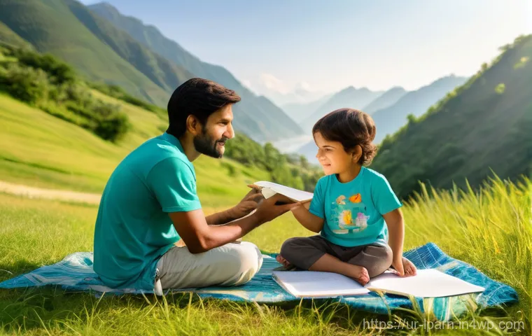 가족 여행을 통한 창의적 자기 표현 - **Cultural Immersion and Discovery**: A South Asian family, consisting of parents and two children (...