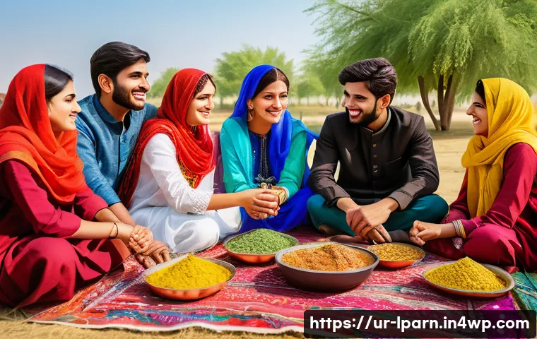 실제 경험을 통한 사회적 교육 기회 - A diverse group of young adults from various Pakistani provinces engaging in a respectful cultural e...
