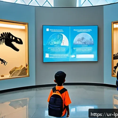 Home 29 아이와 함께하는 교육적인 가족 여행 코스 - A vibrant natural history museum scene in Karachi, Pakistan, showing curious children wearing modest...